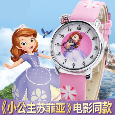 韓版兒童手表女孩電子手表可愛卡通公主防水女童表小學生禮物手表