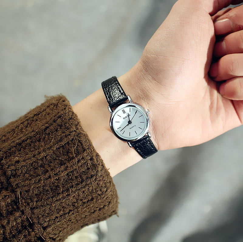 韓國ulzzang原宿女學生韓版簡約方形小表盤復古細帶皮帶女生手表